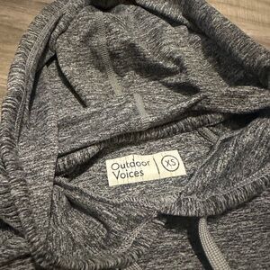 Outdoor Voices Women’s Heather Gray Long Sleeve Pull Over Hoodie Size XS